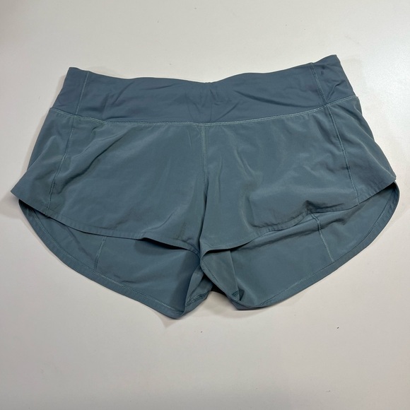 Lululemon 2.5” Speed Up Shorts Light Blue / Grey Women’s Size 6 - Picture 5 of 13